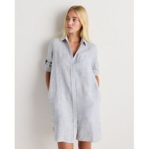 Quince Light Gray Shirt Dress